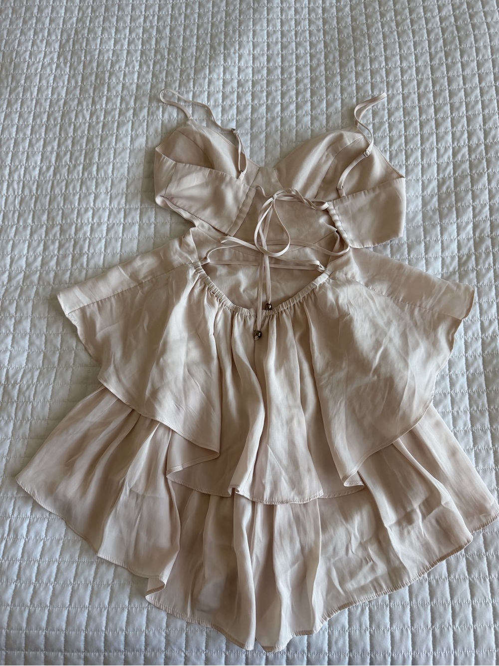 Blush Layered Ruffle romper - Picture 2 of 3